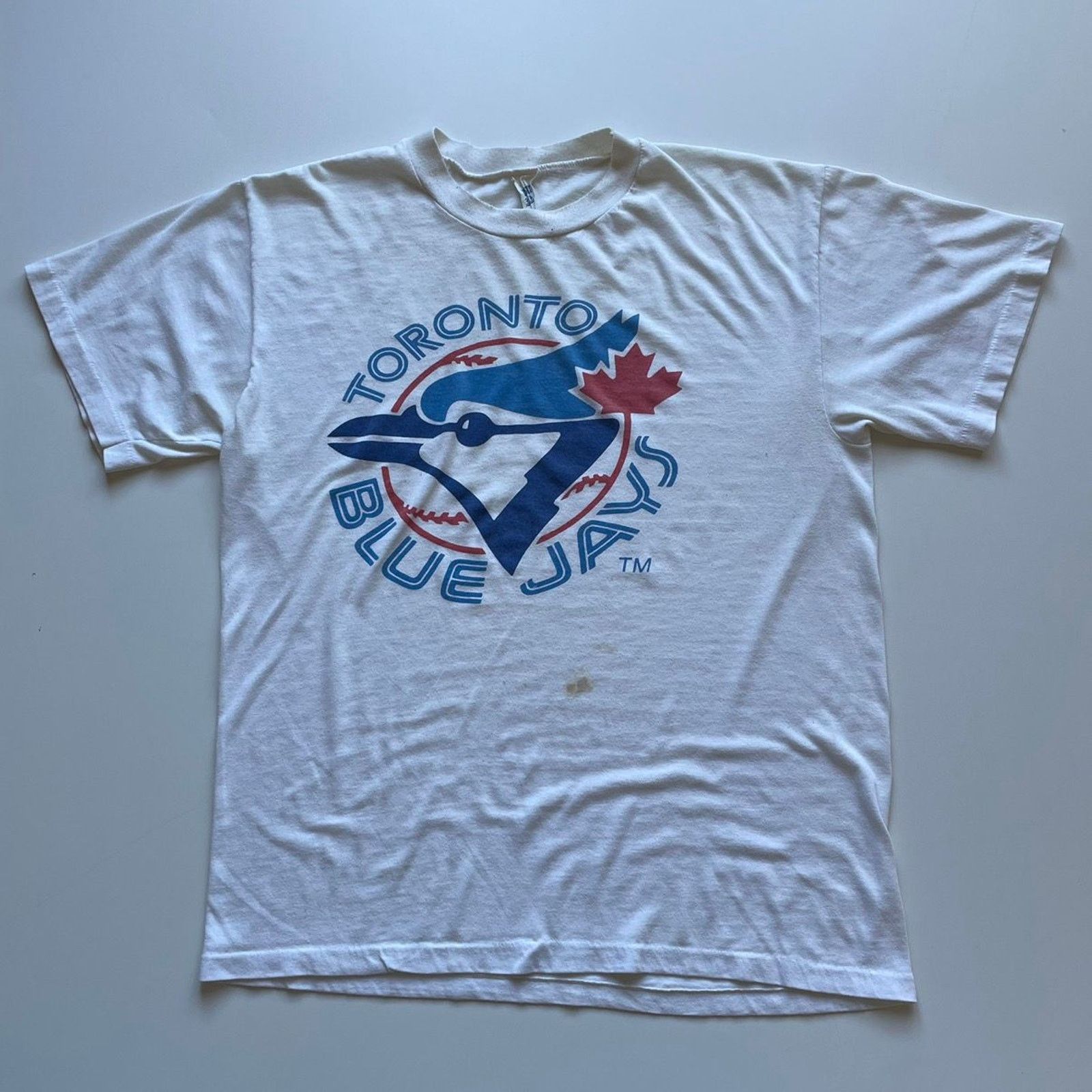 Vintage 90s Toronto Blue Jays MLB T Shirt Small White Rare