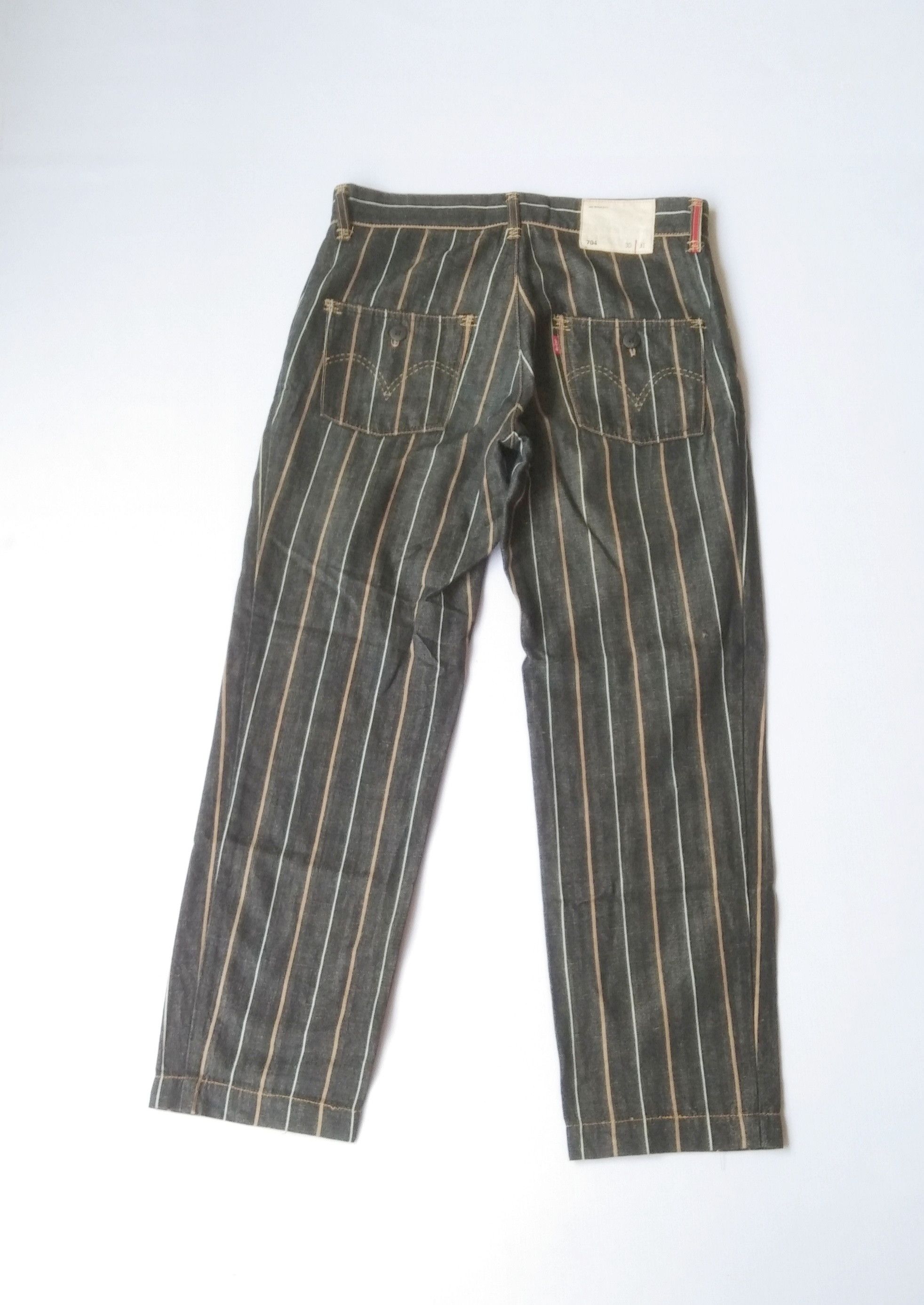 Levi's × Vintage 704 levis denim stipe pants Size 30" / US 8 / IT 44 - 1 Thumbnail