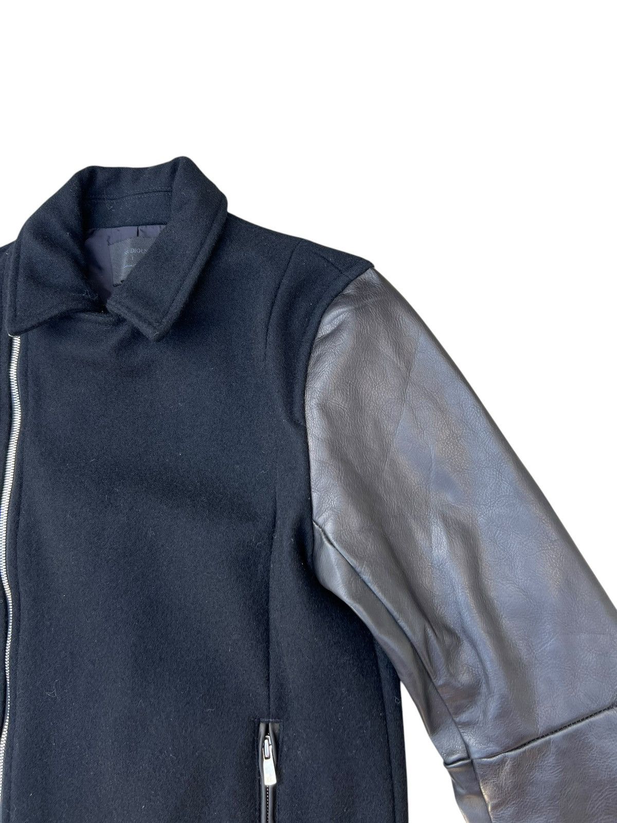 Leather STUDIOUS Japan Asymmetrical Wool Cowhide Leather Jacket Size US S / EU 44-46 / 1 - 9 Thumbnail