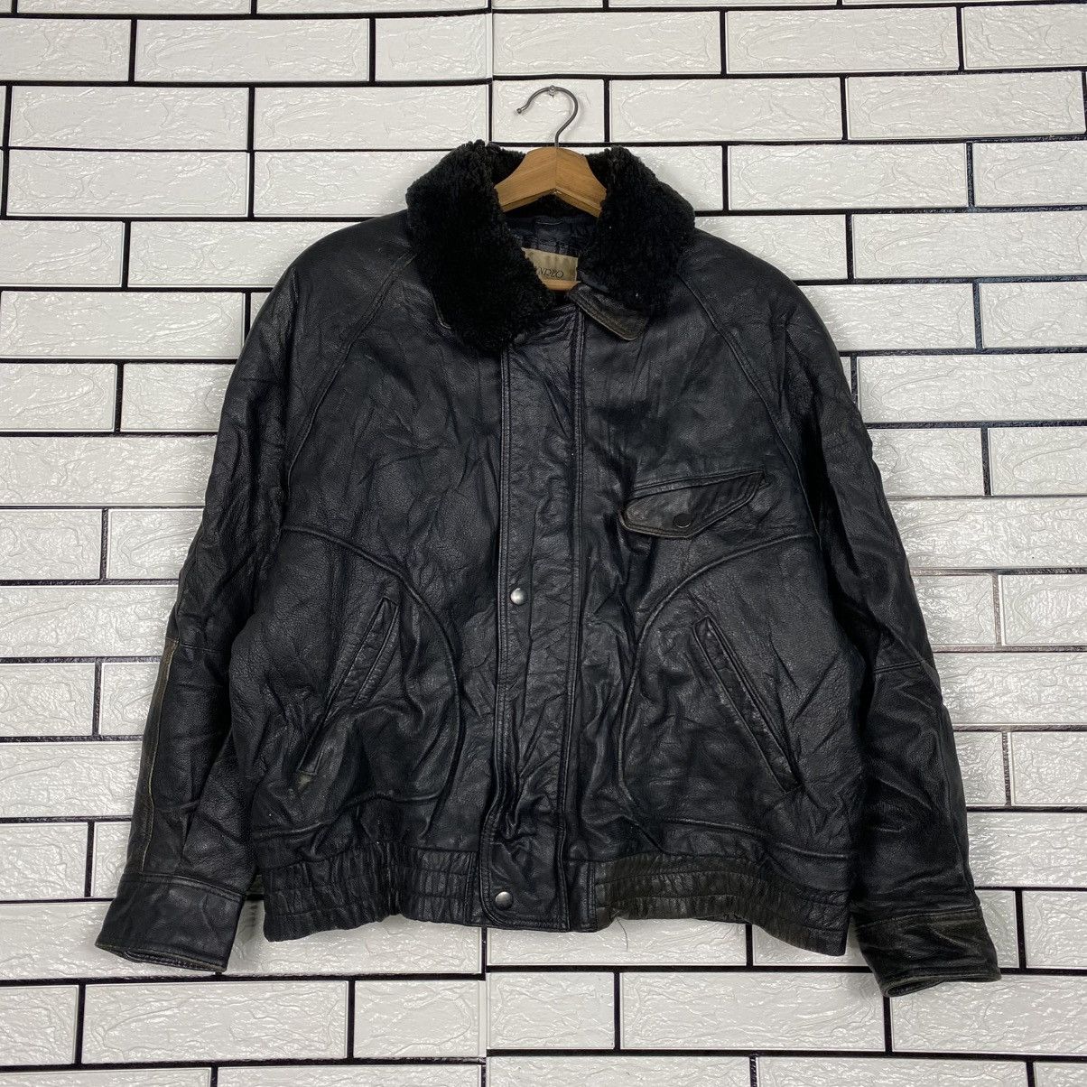 Japanese Brand 📌Vintage Fly Leather Jacket Blanket Gynreo Issey Miyake Size US M / EU 48-50 / 2 - 2 Thumbnail