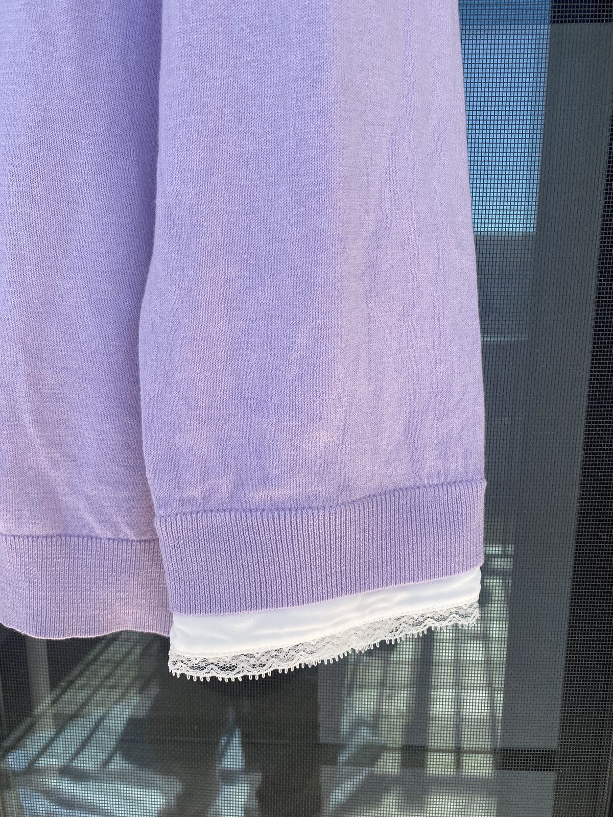 Talbots Sweater NWT Women 3XL Purple Attached Shirt Silk
