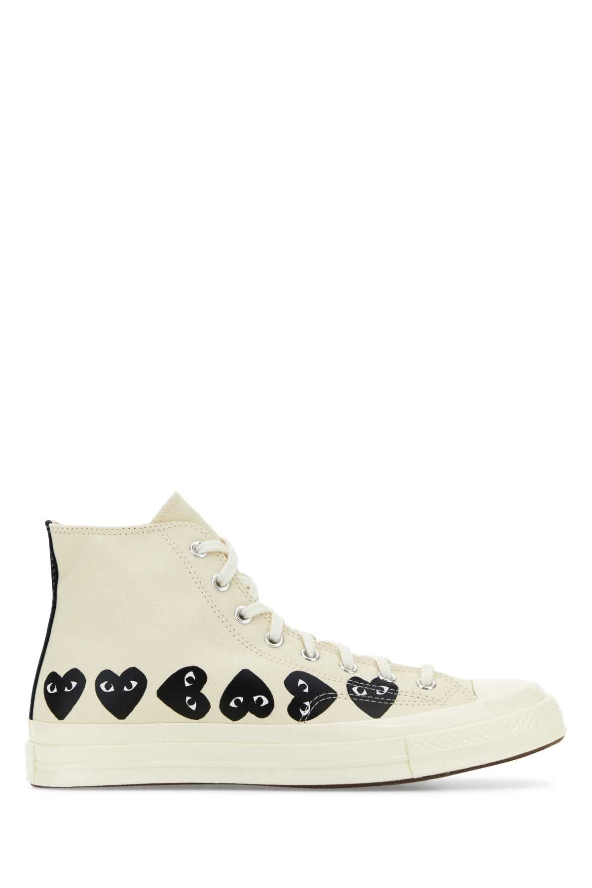 Ivory Canvas Comme Des Garã§Ons X Converse Sneakers