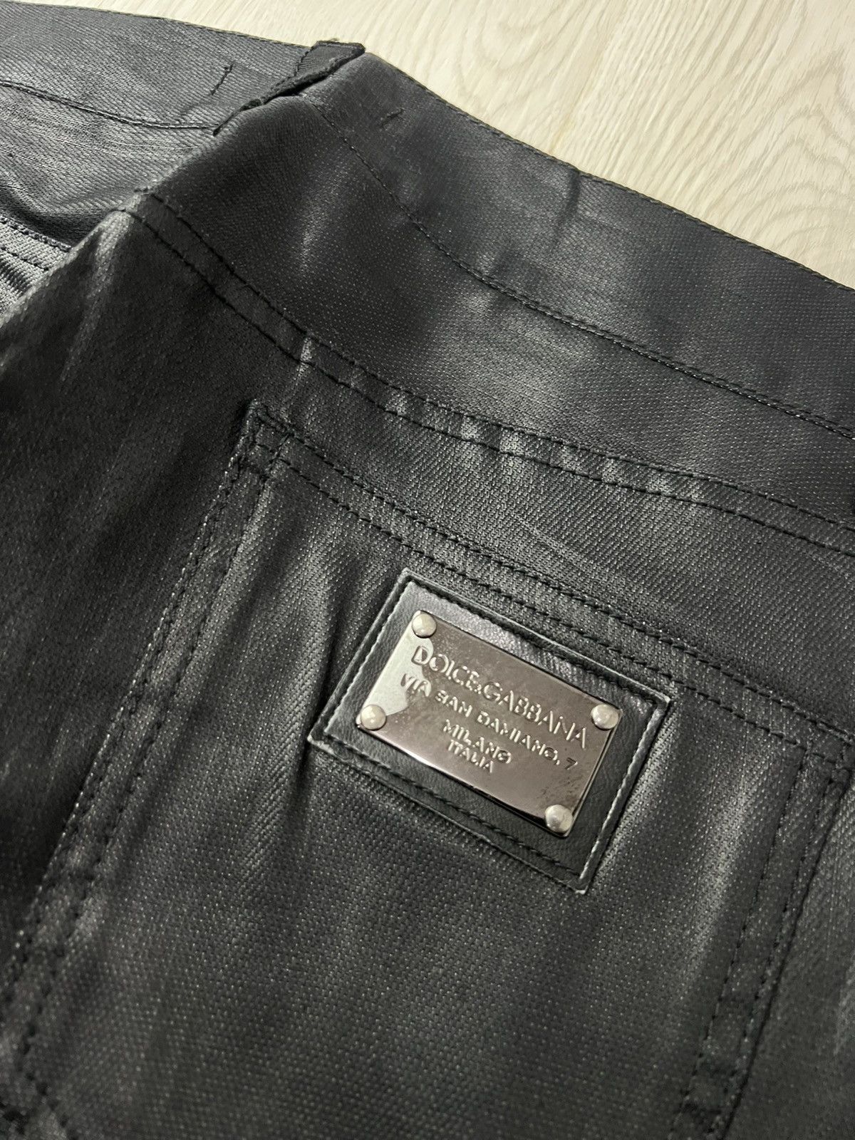 Dolce & Gabbana Dolce Gabbana Black Coated Denim Size US 35 - 4 Thumbnail