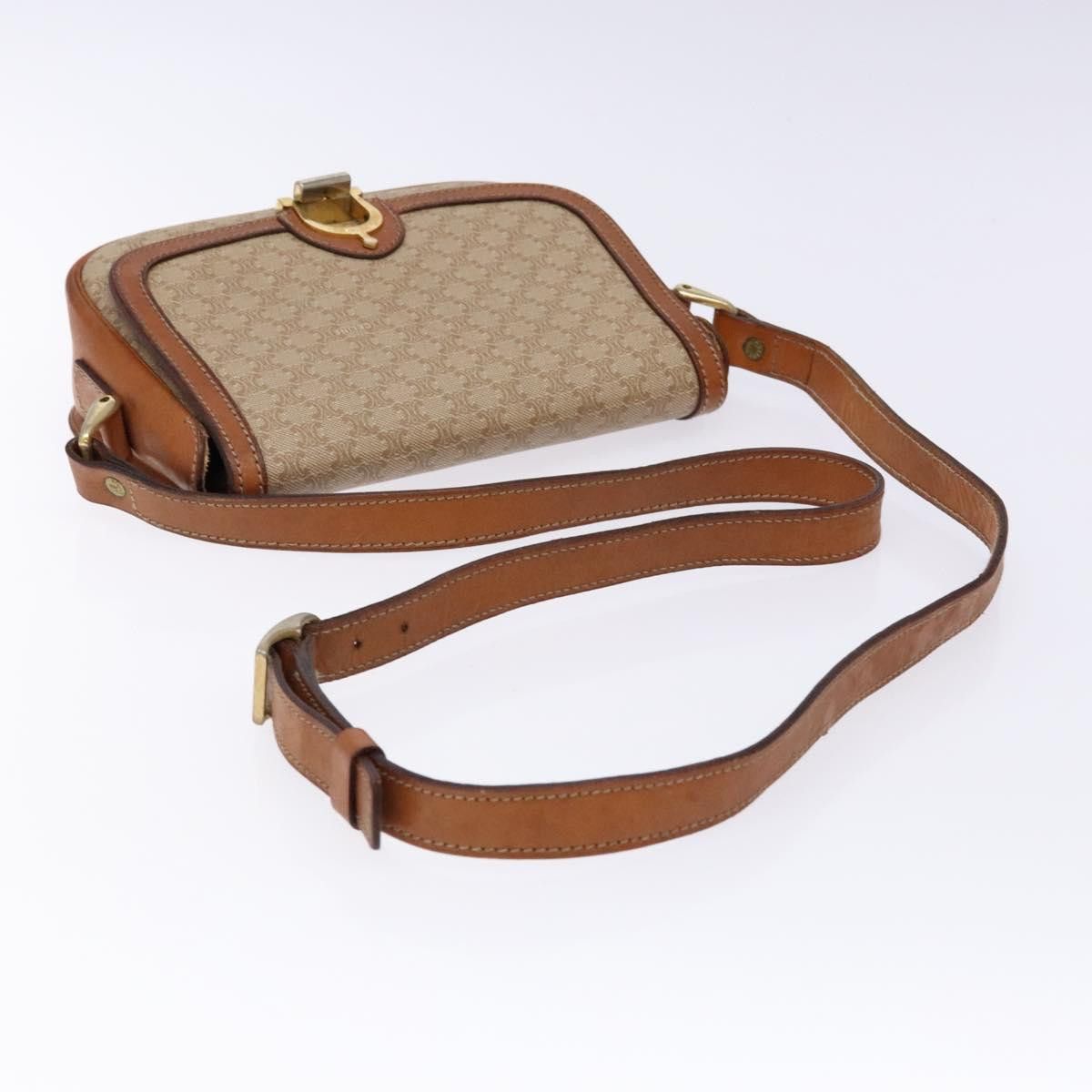 Celine CELINE Macadam Canvas Shoulder Bag Beige Gold Size ONE SIZE - 7 Thumbnail