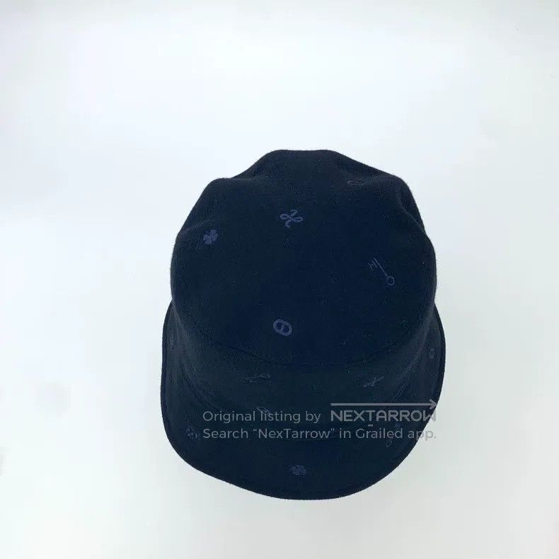 Hermes Hermes size 59 Blue pig nose pattern embroidery, cashmere f Size ONE SIZE - 5 Thumbnail