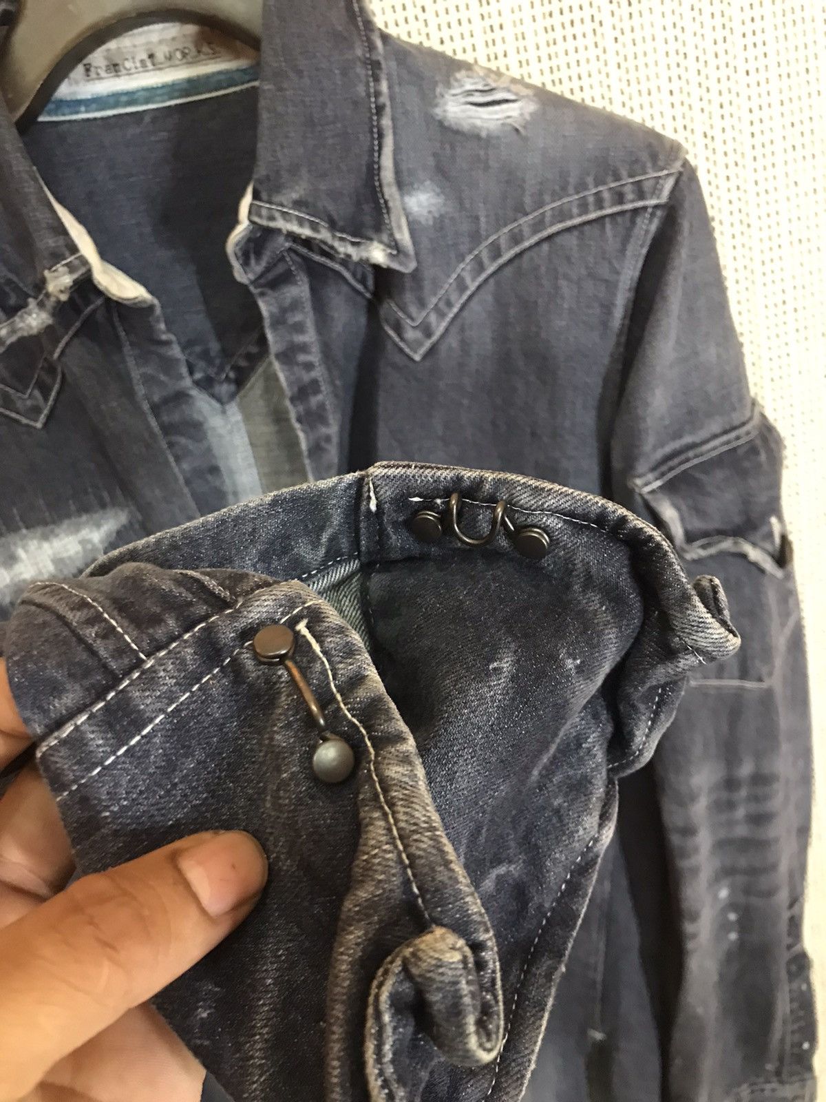 FranCisT MOR.K.S 🔥FRANCIST MOR K.S JACKET NO BUTTON DISTRESSED DESIGN🔥 Size US M / EU 48-50 / 2 - 9 Thumbnail