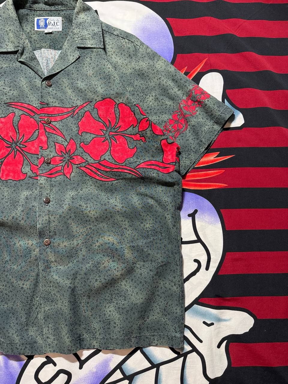 Other Vintage Hawaiian shirt in dark green Size M Size US M / EU 48-50 / 2 - 2 Thumbnail