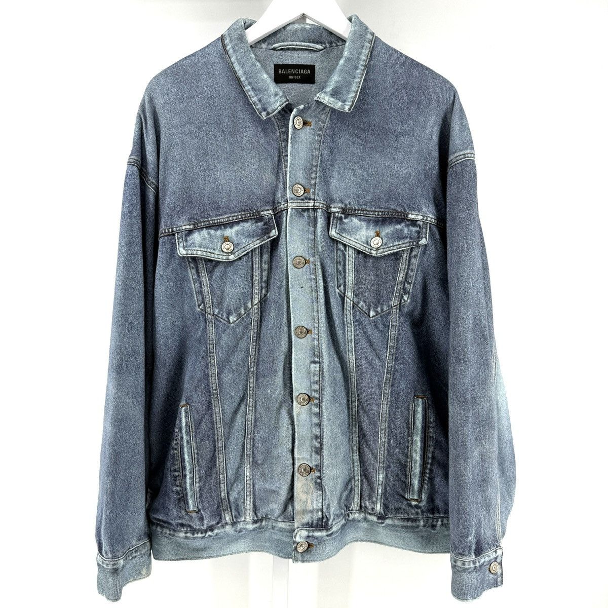 Balenciaga Balenciaga Trompe Denim Jacket Size 2 Size US M / EU 48-50 / 2 - 1 Thumbnail