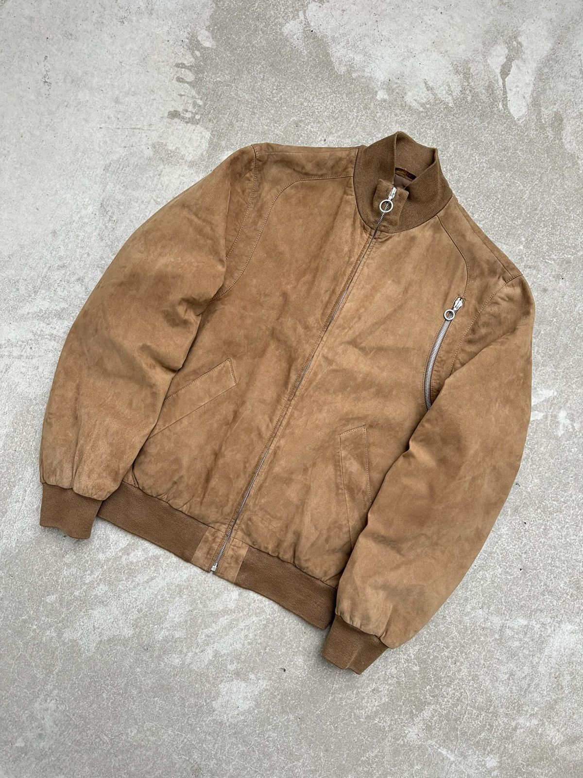 SERAPHIN SERAPHIN France Leather Suede Bomber Jacket Size US M / EU 48-50 / 2 - 2 Thumbnail