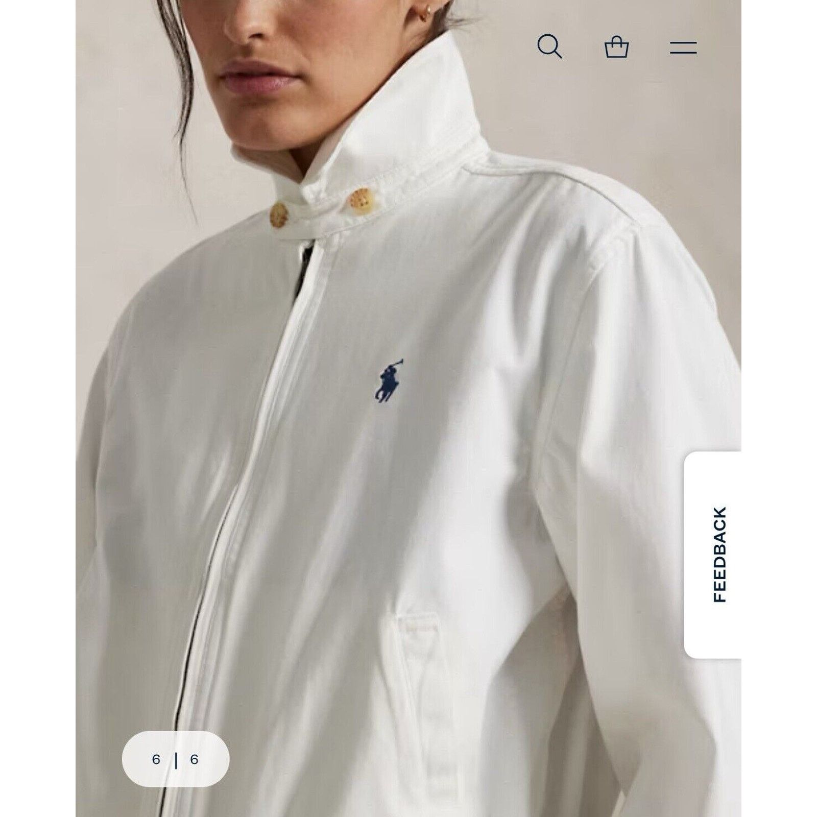 Polo Ralph Lauren NWT Polo Ralph Lauren Women Cotton Twill JACKET White large Size L / US 10 / IT 46 - 10 Thumbnail