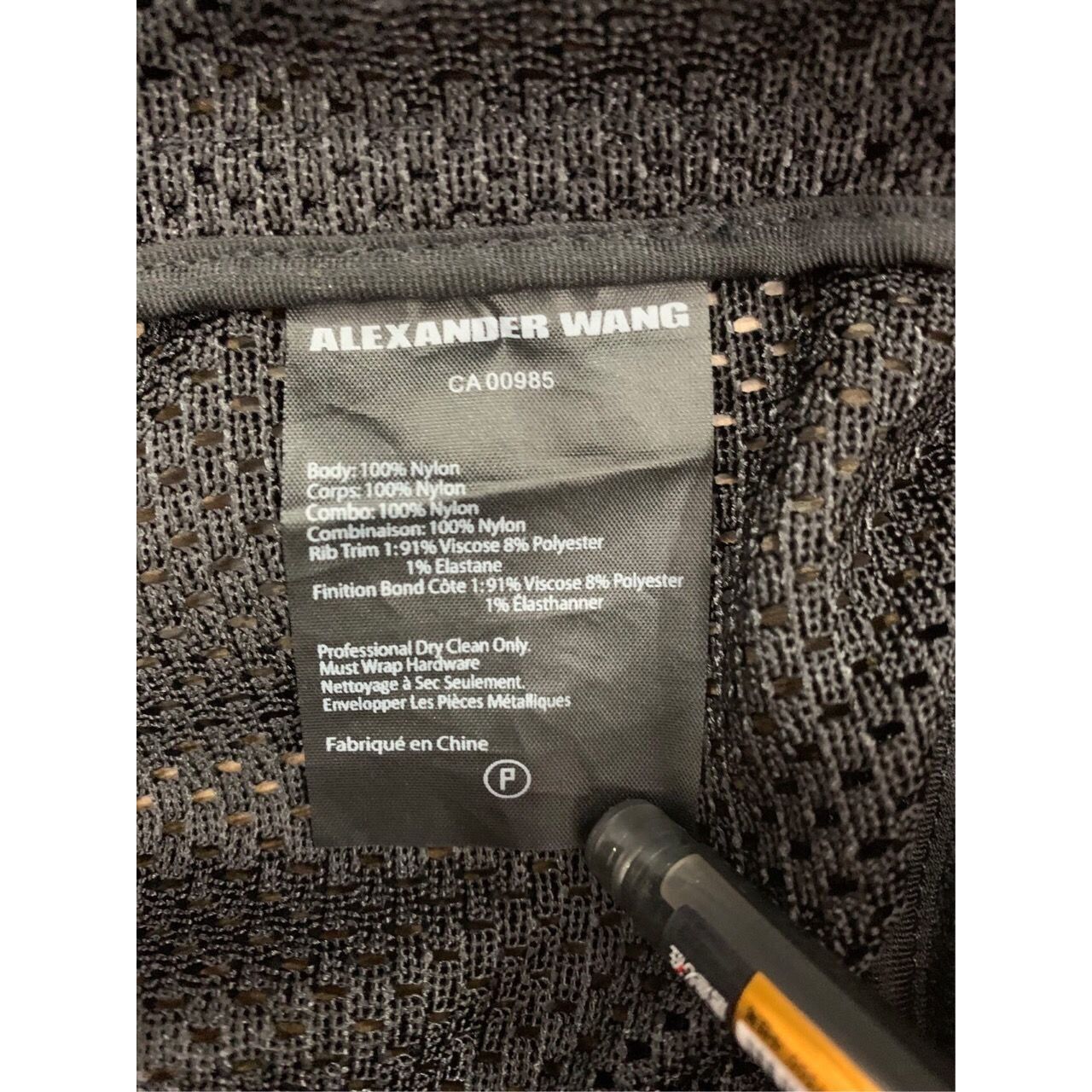 Alexander Wang Alexander Wang Women's Black Nylon Mesh Lapel Jacket, XS Size US XS / EU 42 / 0 - 3 Thumbnail