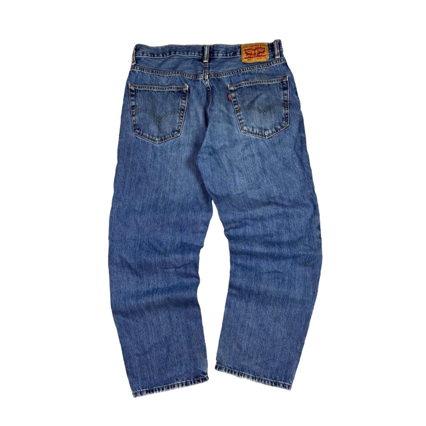 Denime VINTAGE Levi Strauss 550 Jeans Mens 32x30 Blue Denim 90s Straight Relaxed Fit 5-Pocket Size US 32 / EU 48 - 2 Thumbnail