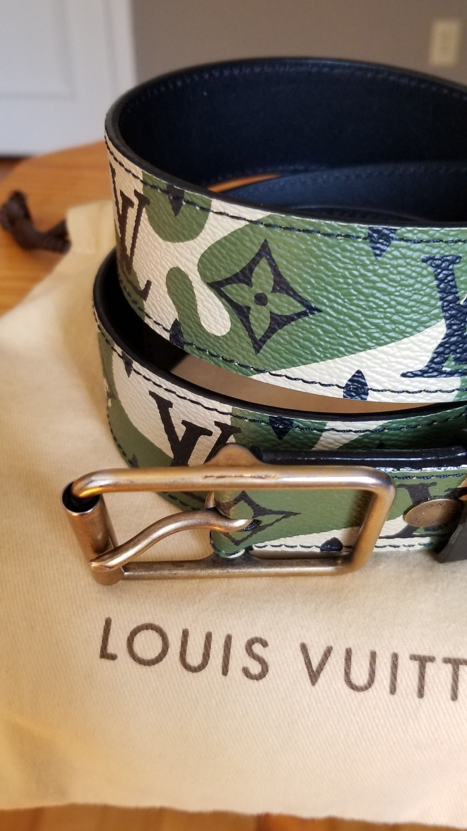 Louis Vuitton × Takashi Murakami Louis Vuitton Takashi Murakami Camouflage Belt Size 32 - 7 Thumbnail
