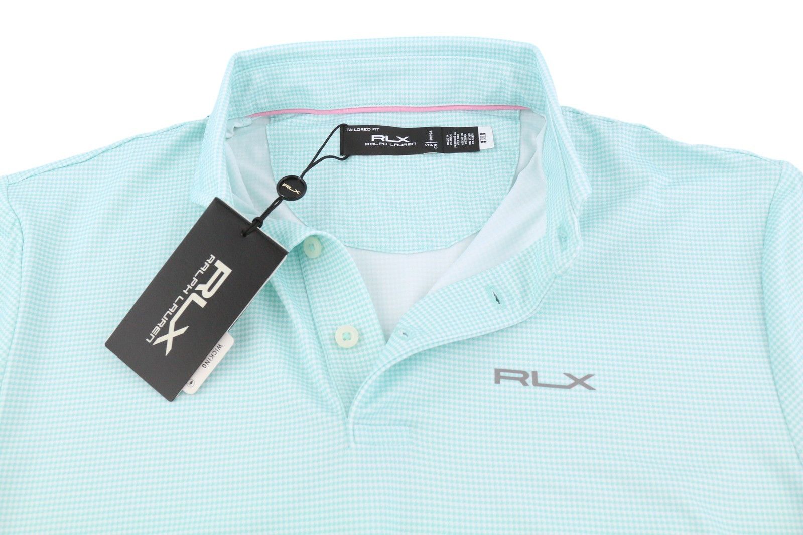 RLX Ralph Lauren GOLF S Blue Houndstooth Polo 84576 Size US S / EU 44-46 / 1 - 4 Thumbnail