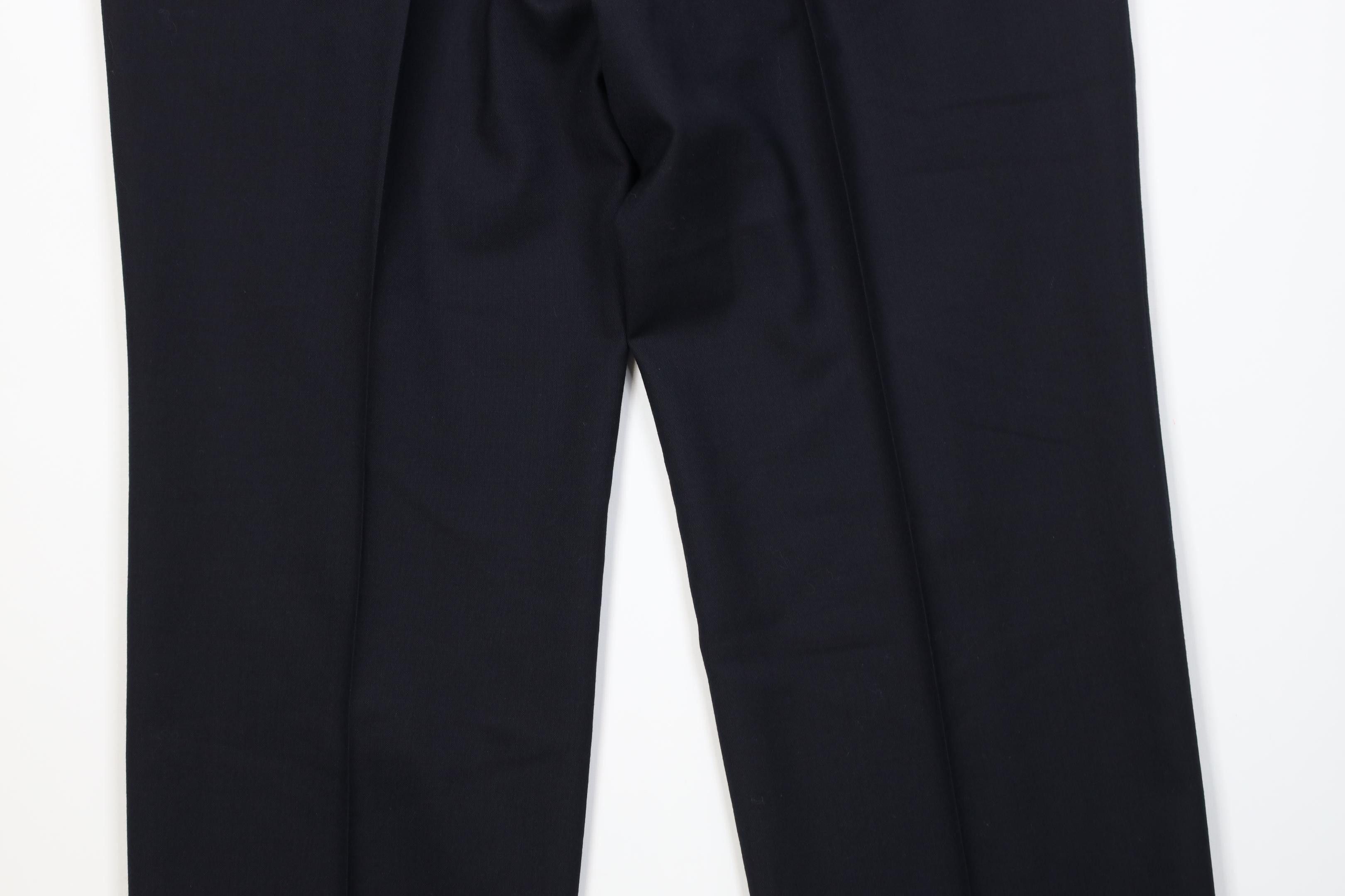 Vintage Vintage 70s Streetwear Knit Wide Leg Chino Pants Navy Blue Size US 36 / EU 52 - 11 Thumbnail