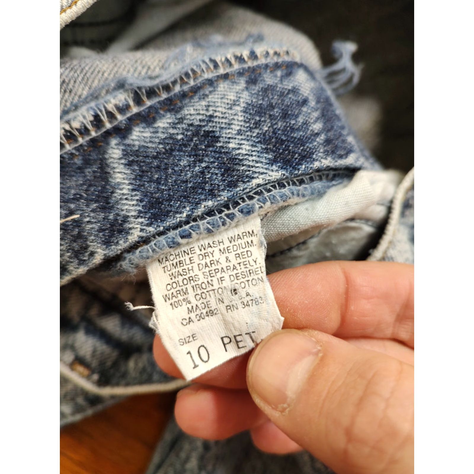 Lee VINTAGE Lee Acid Wash Mom Jeans Womens 26 X 27 Inseam High Waist Made in USA Size 26" / US 2 / IT 38 - 6 Thumbnail