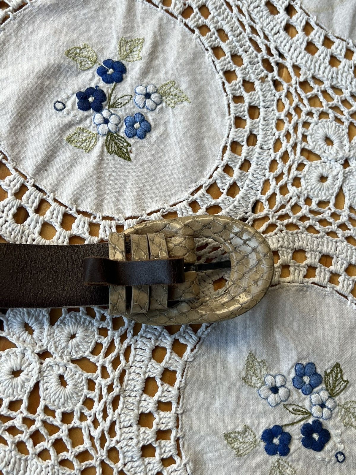 Max Mara × Vintage RARE🤑 Max Mara Leather Belt Size ONE SIZE - 4 Thumbnail