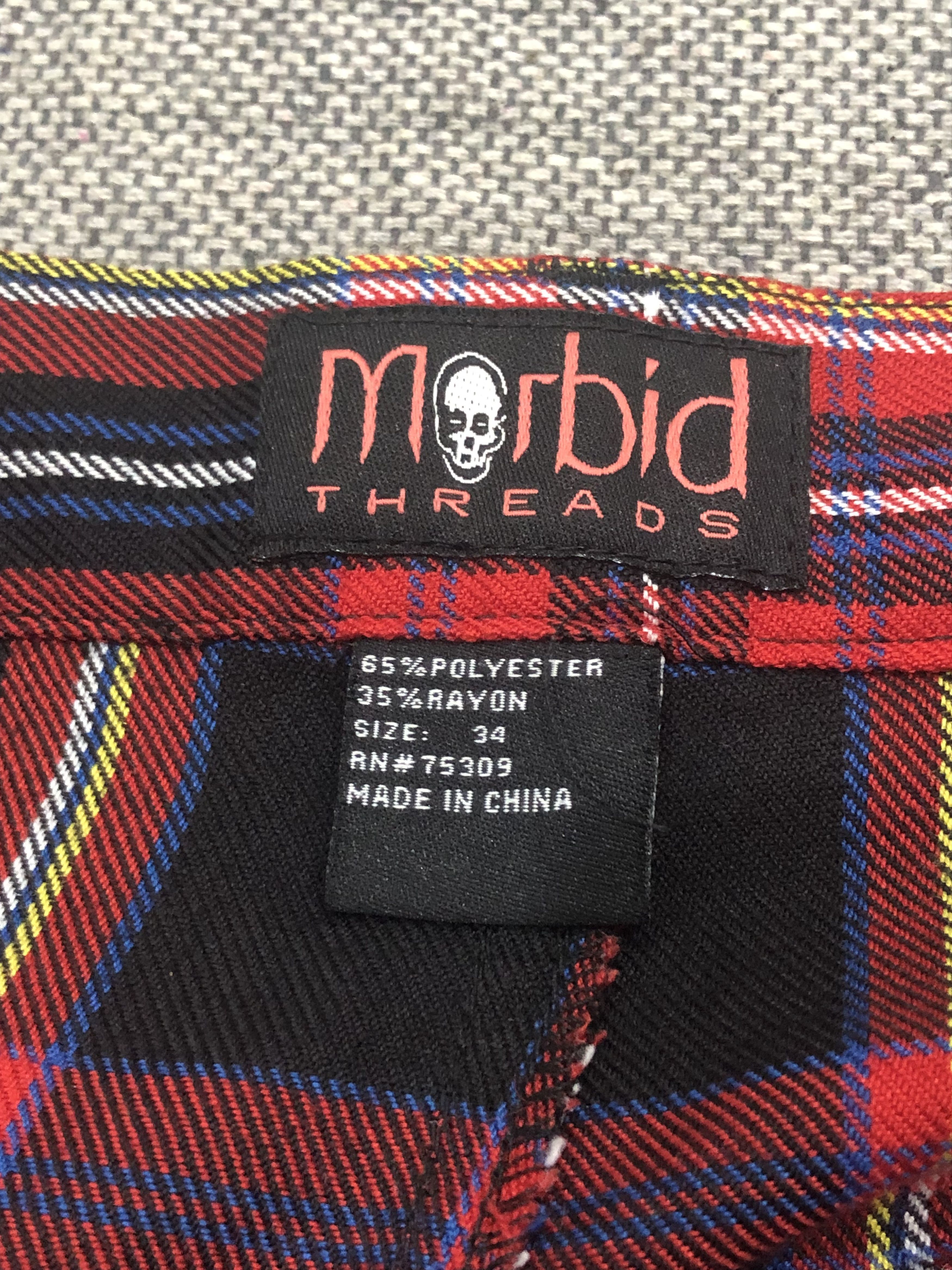 Japanese Brand Rare Mordid Threads Plaid Punk Bondage Pants Size 34 Size US 34 / EU 50 - 7 Thumbnail