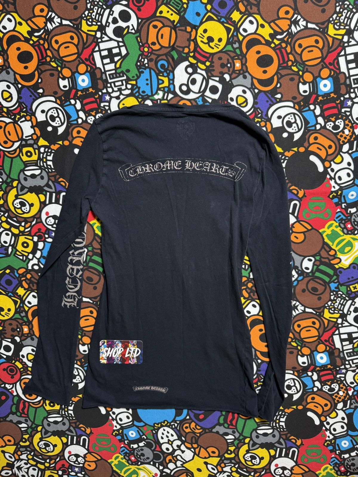 Chrome Hearts Vintage Scroll Logo Long Sleeve Tee