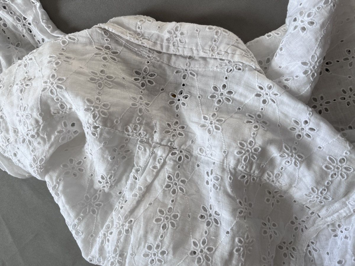 Polo Ralph Lauren Polo Ralph Lauren Eyelet Floral Sheer Button Down Shirt Size XS / US 0-2 / IT 36-38 - 11 Thumbnail