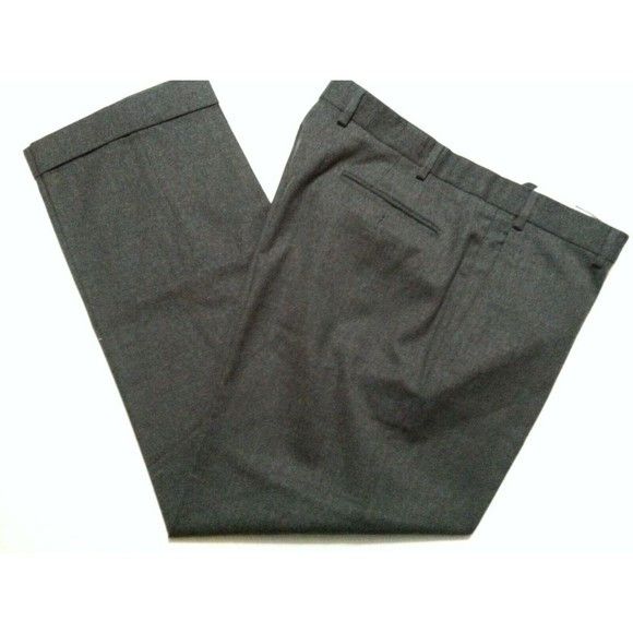 Zanella ZANELLA MENS GRAY 99%WOOL DRESS PANTS SIZE:38/30 Size 38R - 1 Thumbnail