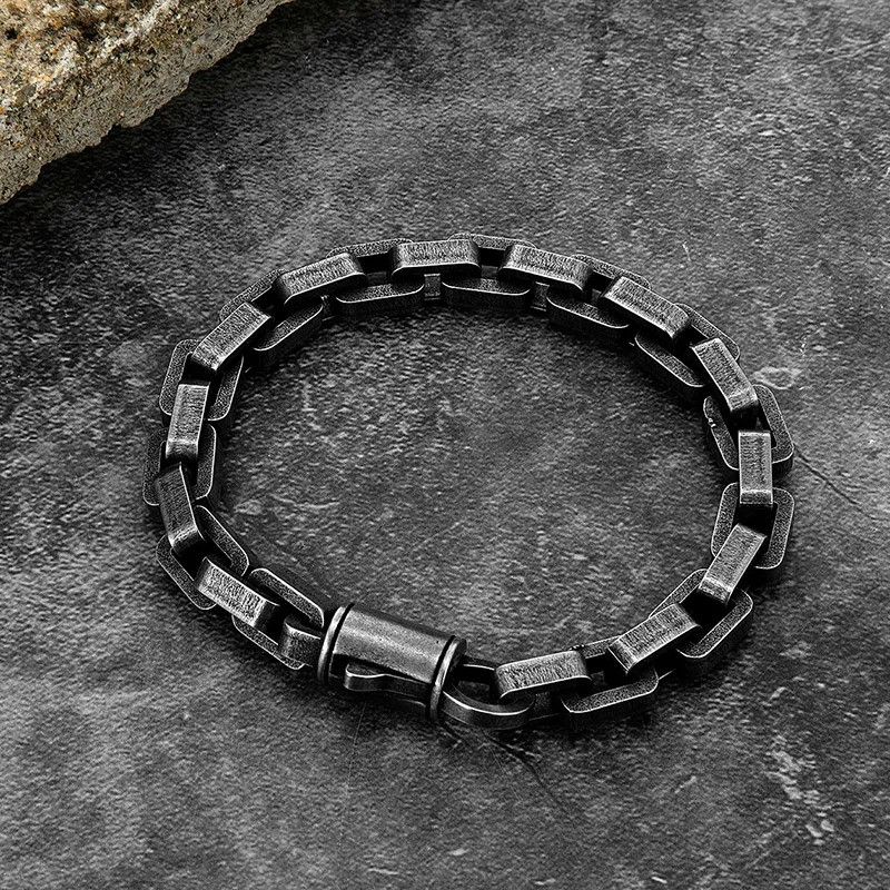 Other Black Heavy Retro Link Chain Bracelet Bangles Gift For Him Size ONE SIZE - 3 Thumbnail