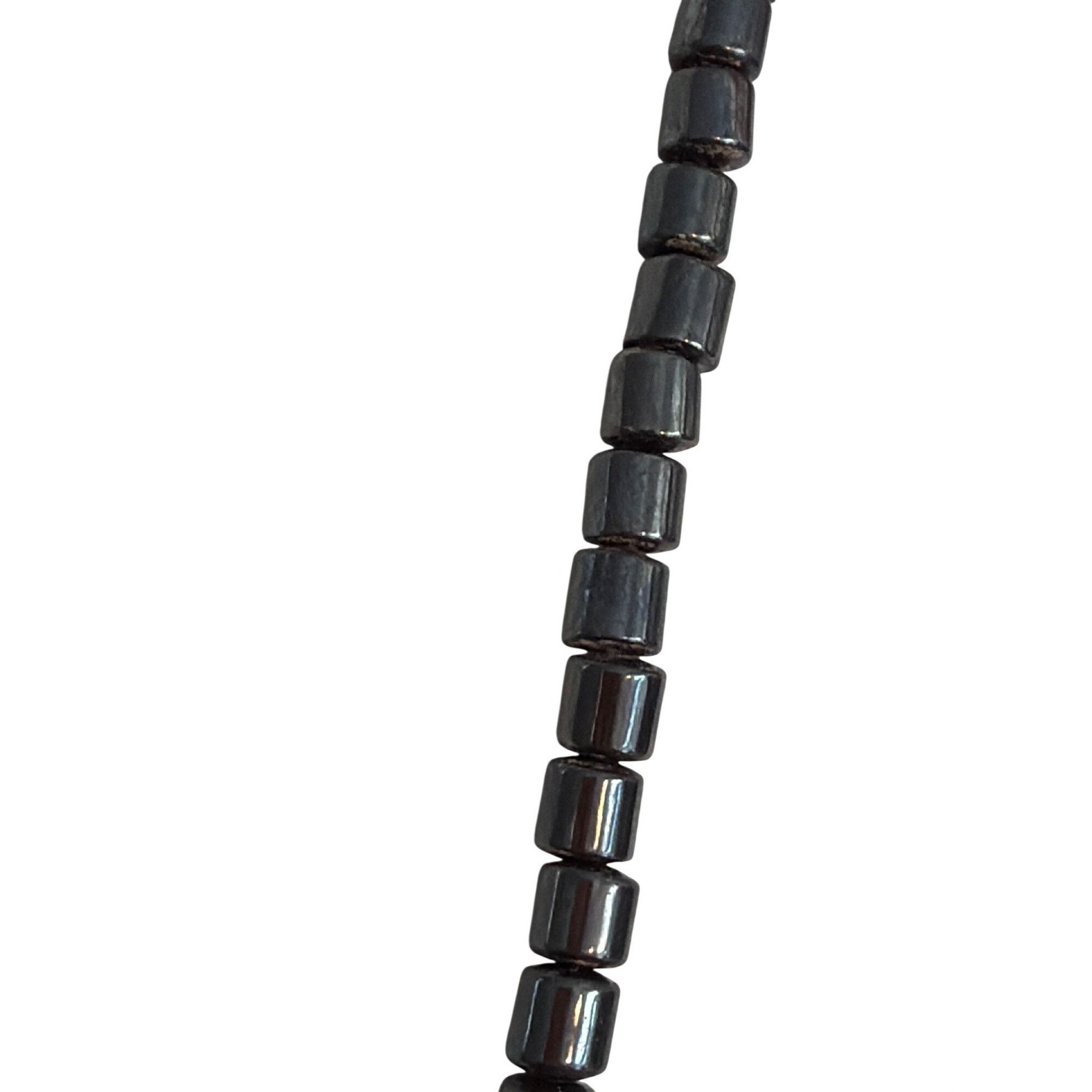 Other Vintage Hematite Bib Necklace Articulated Reverse Triangle S Size ONE SIZE - 3 Thumbnail