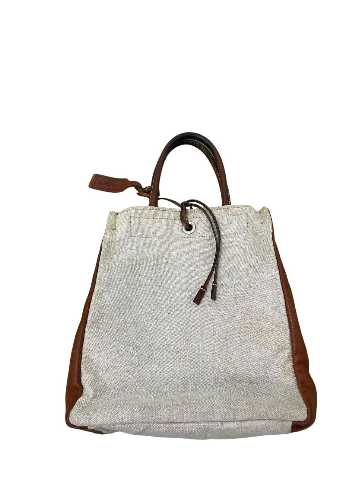 Japanese Brand Tote Bag Beau Dessin Au Artisan Leather Cotton Canvas 1🟩 Size ONE SIZE - 11 Thumbnail