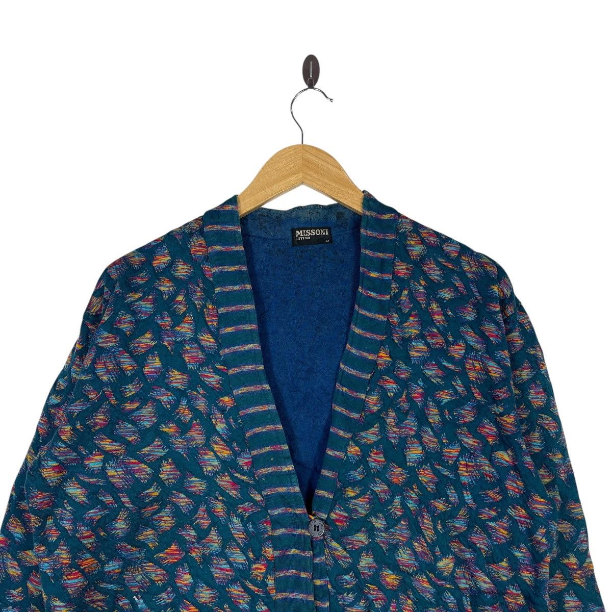 Missoni Vintage Missoni Patterned Knit Cardigan Jacket Italian Size M / US 6-8 / IT 42-44 - 2 Thumbnail