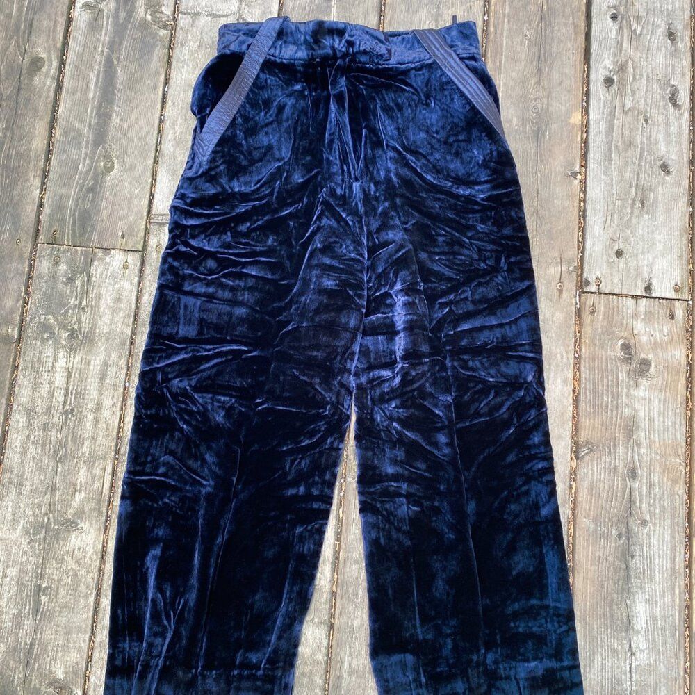 Valentino Vintage 90s Valentino Miss V Velour Silk Velvet Designer Pa Size 27" / US 4 / IT 40 - 4 Thumbnail