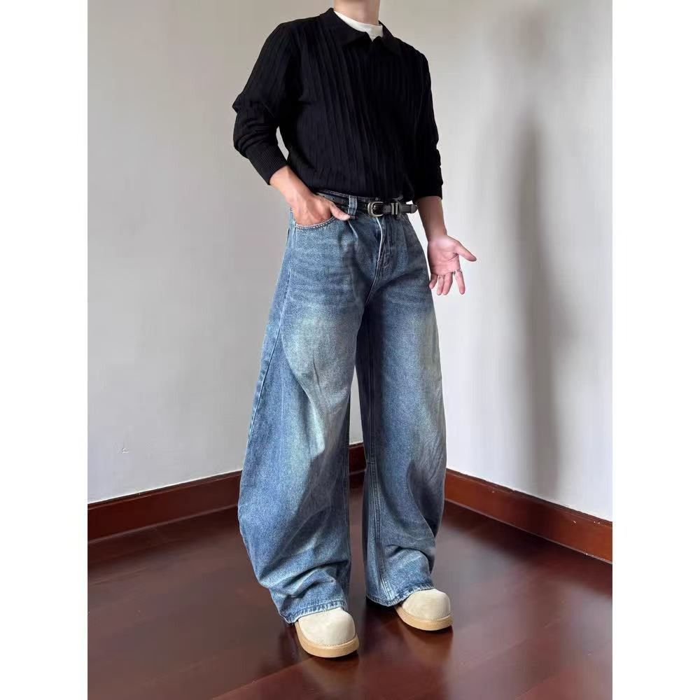 Vintage Men's American High-Street Style Straight-Leg Saber Jeans Size US 32 / EU 48 - 3 Thumbnail