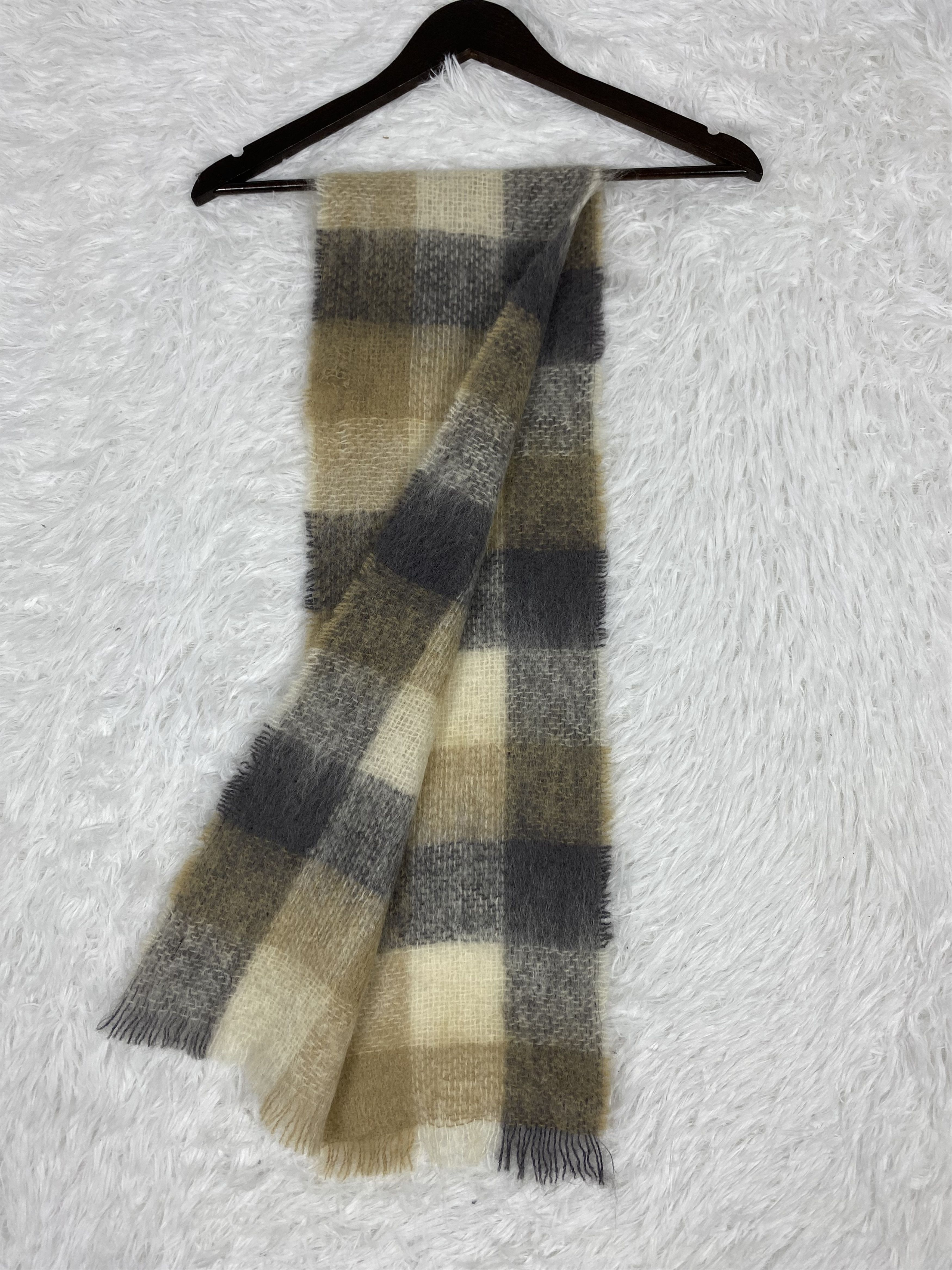 Japanese Brand Vintage Mohair Scarf / Muffler Neckwear PM0081 Size ONE SIZE - 6 Thumbnail