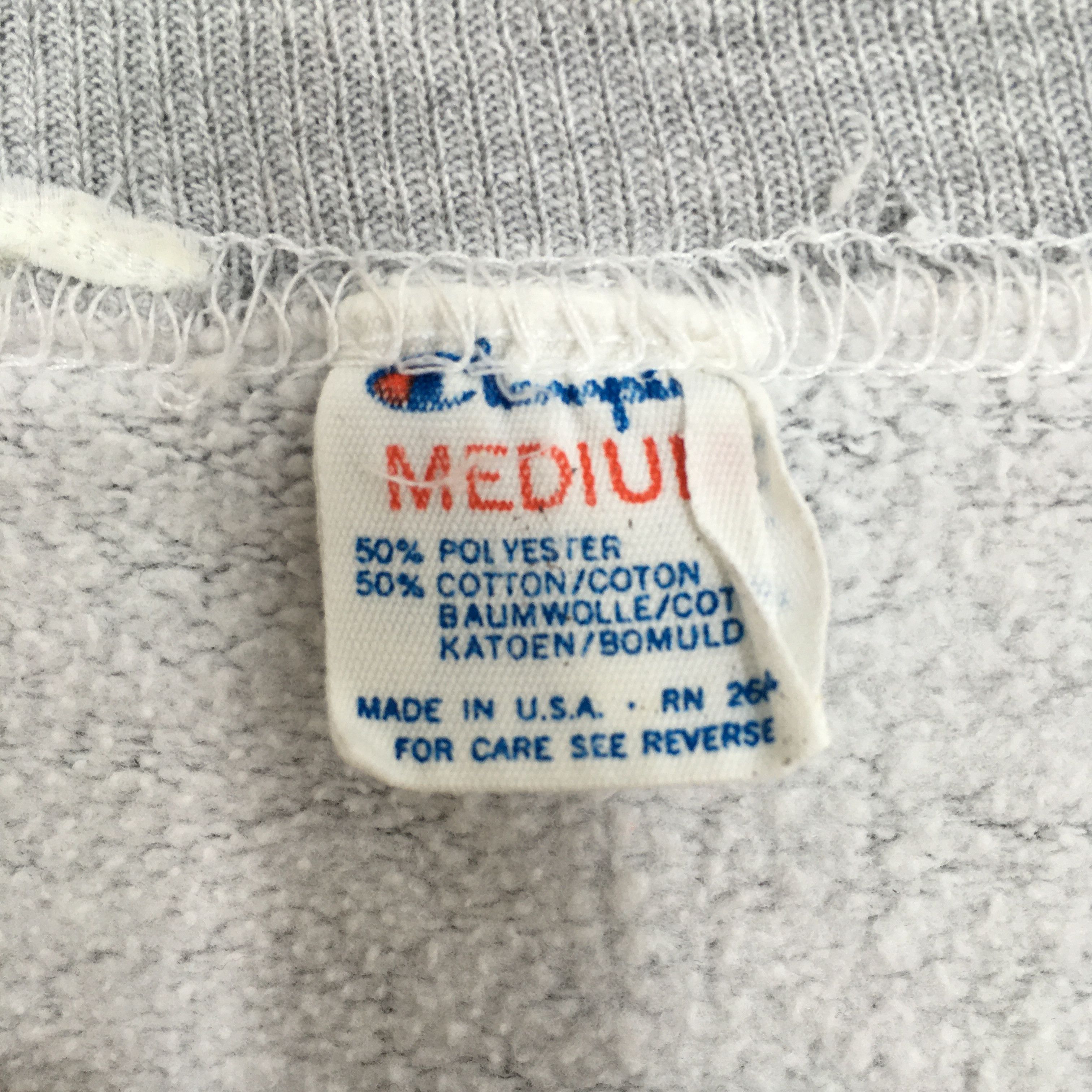 Champion × Vintage Vintage 80s Champion Usa Gray Sweatshirt Medium Size US M / EU 48-50 / 2 - 3 Thumbnail