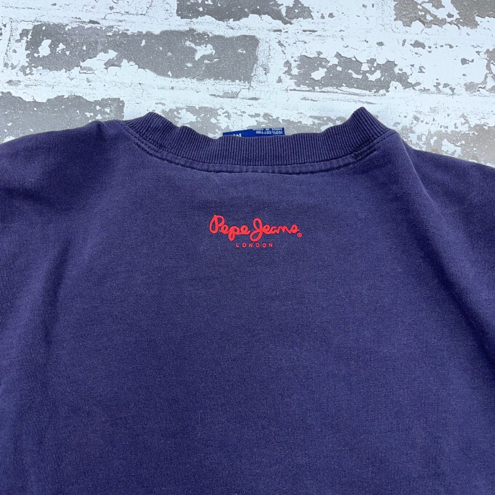 Pepe Jeans VINTAGE Pepe Jeans Graphic Print Long Sleeve Shirt Men Medium Blue Tee Y2K Retro Men's Size US M / EU 48-50 / 2 - 7 Thumbnail
