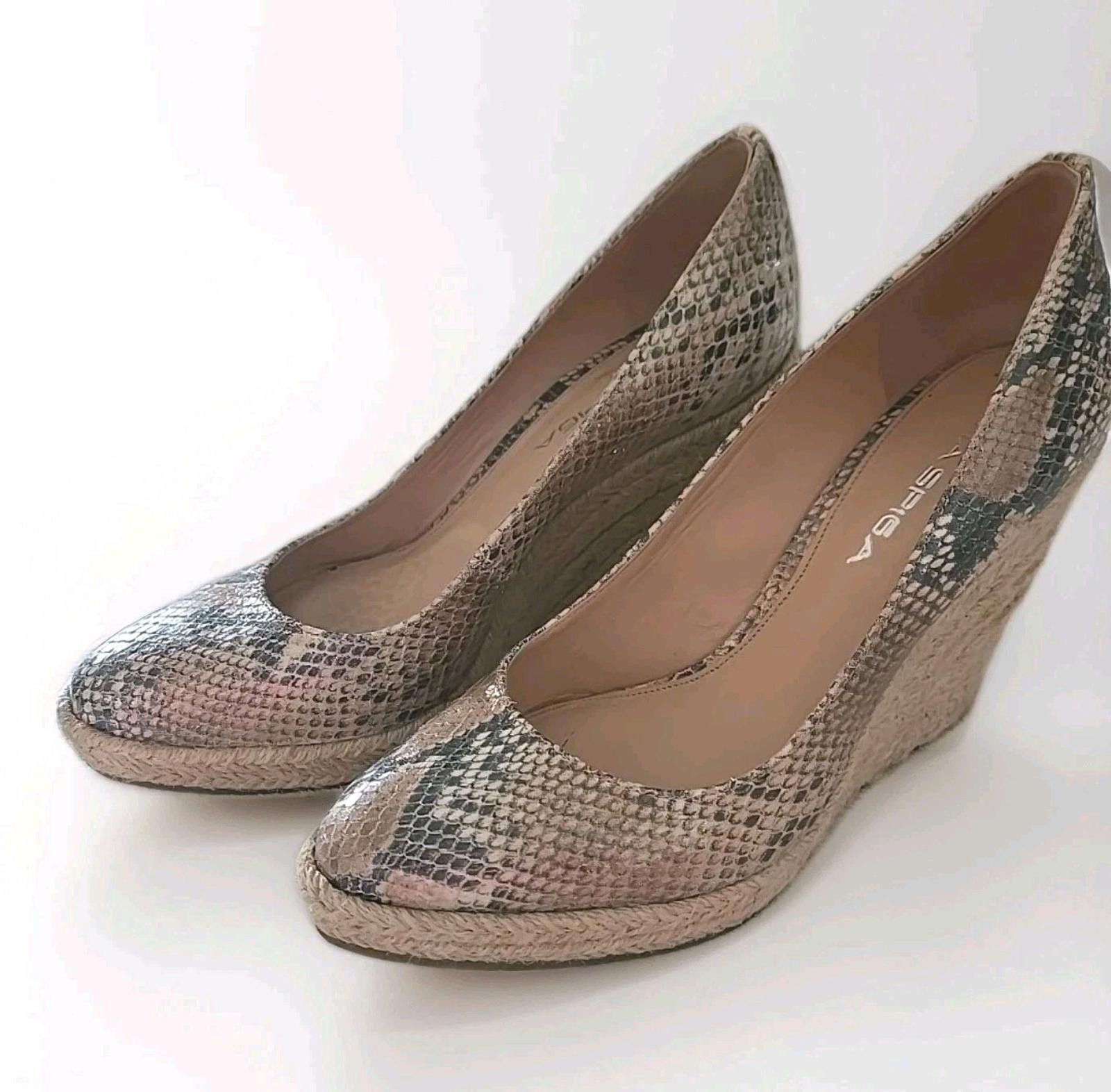 Other Via Spiga Women's Wedge Heels Closed Shoes Snake Leather 8 M Size US 8 / IT 38 - 2 Thumbnail