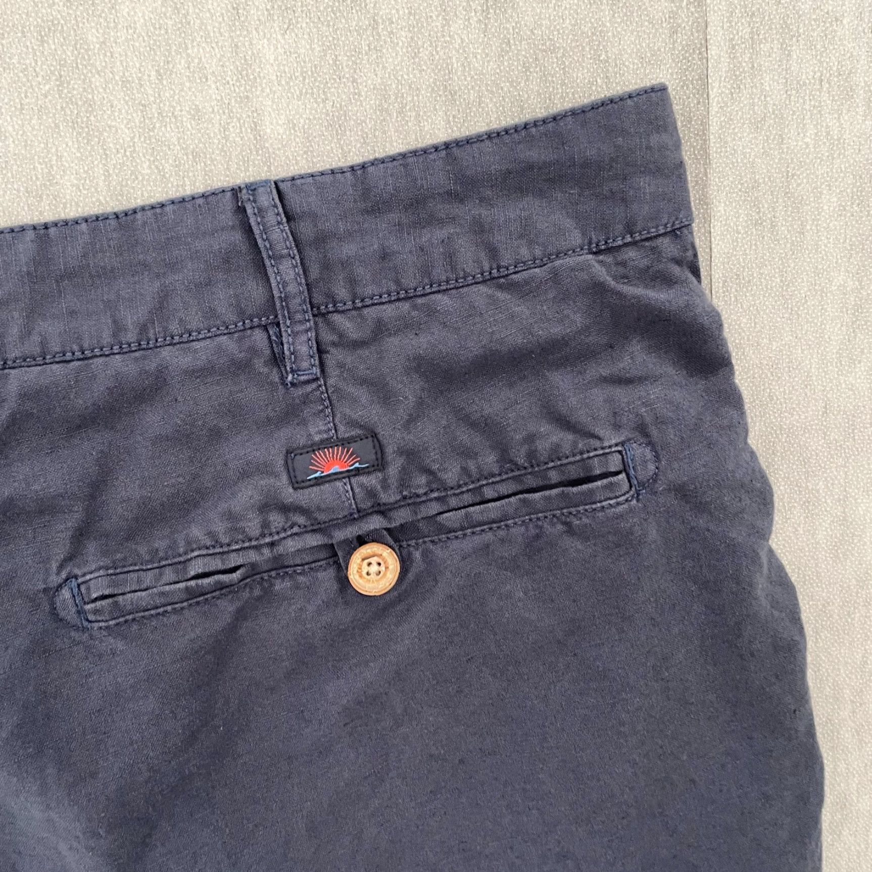 Faherty VINTAGE Faherty Shorts Men 38 Blue Linen Cotton Chino Casual Travel Beach Outdoor Size US 38 / EU 54 - 3 Thumbnail