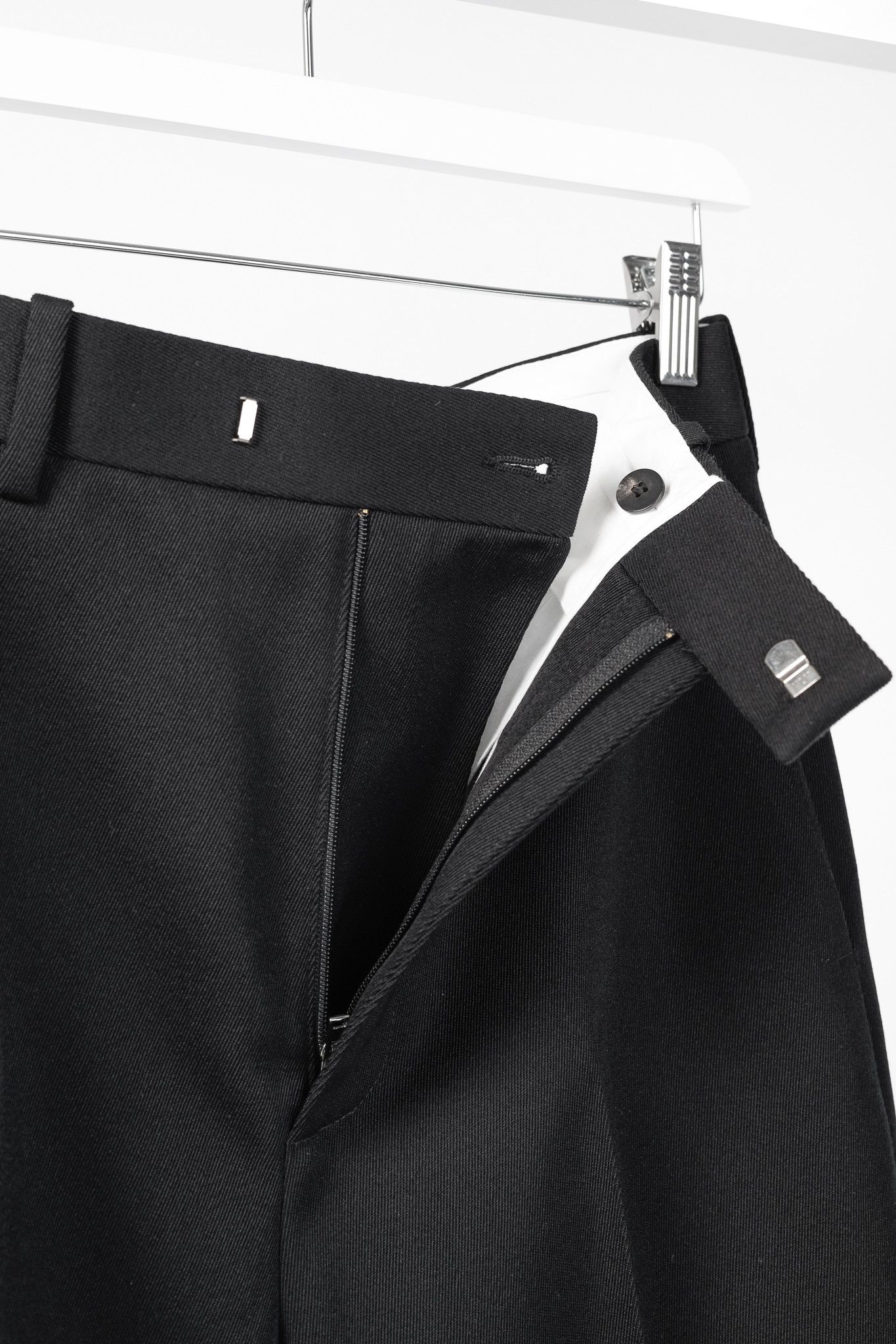 Bottega Veneta Bottega Veneta Black Wool-Twill Wide-Leg Trousers Size 27" / US 4 / IT 40 - 9 Thumbnail
