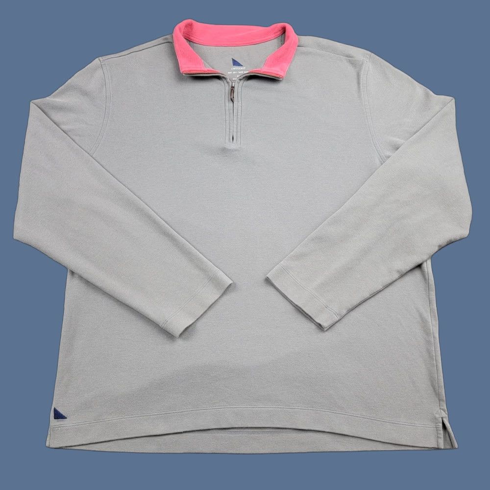 UNTUCKit UNTUCKit Pullover Mens XL Gray 1/4 Zip Mock Neck Long Sleeve Knit Logo Embroidered Collar Size US XL / EU 56 / 4 - 1 Thumbnail