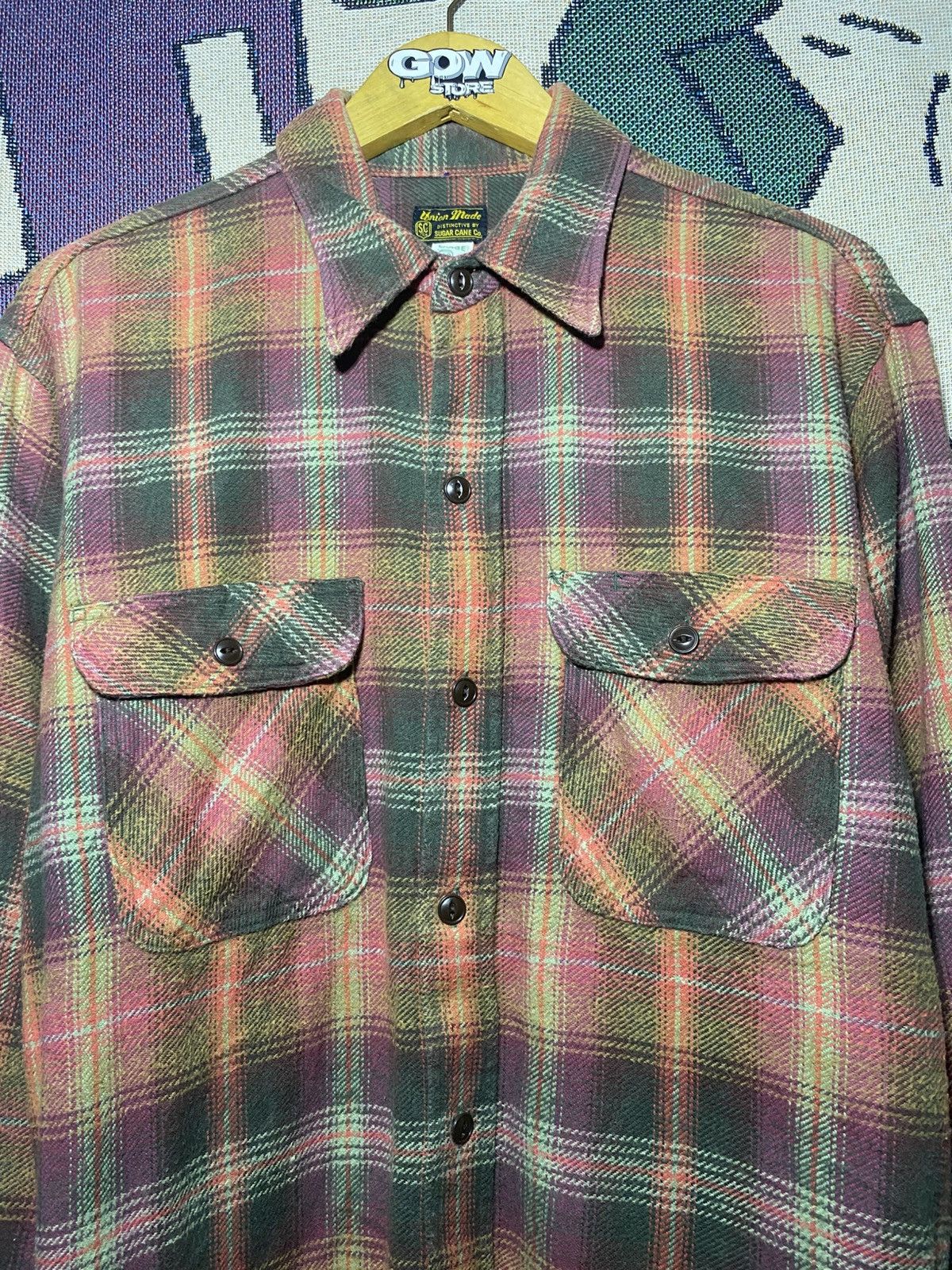 Sugar Cane Sugarcane Toyo Enterprise Vintage Japanese Workwear Flannel Size US L / EU 52-54 / 3 - 2 Thumbnail