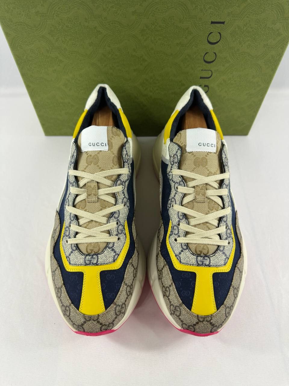 Gucci Gucci GG Rhyton 'Beige White Yellow' Size US 12 / EU 45 - 5 Thumbnail