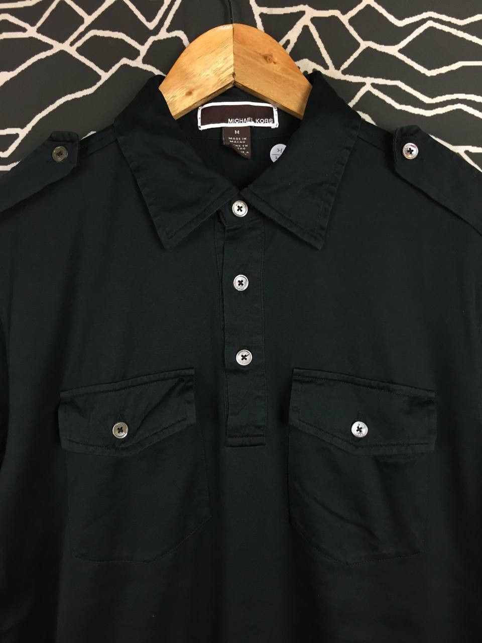 Michael Kors Michael Kors Tactical Style Double Pocket Utility Polo Shirt Size US M / EU 48-50 / 2 - 3 Thumbnail