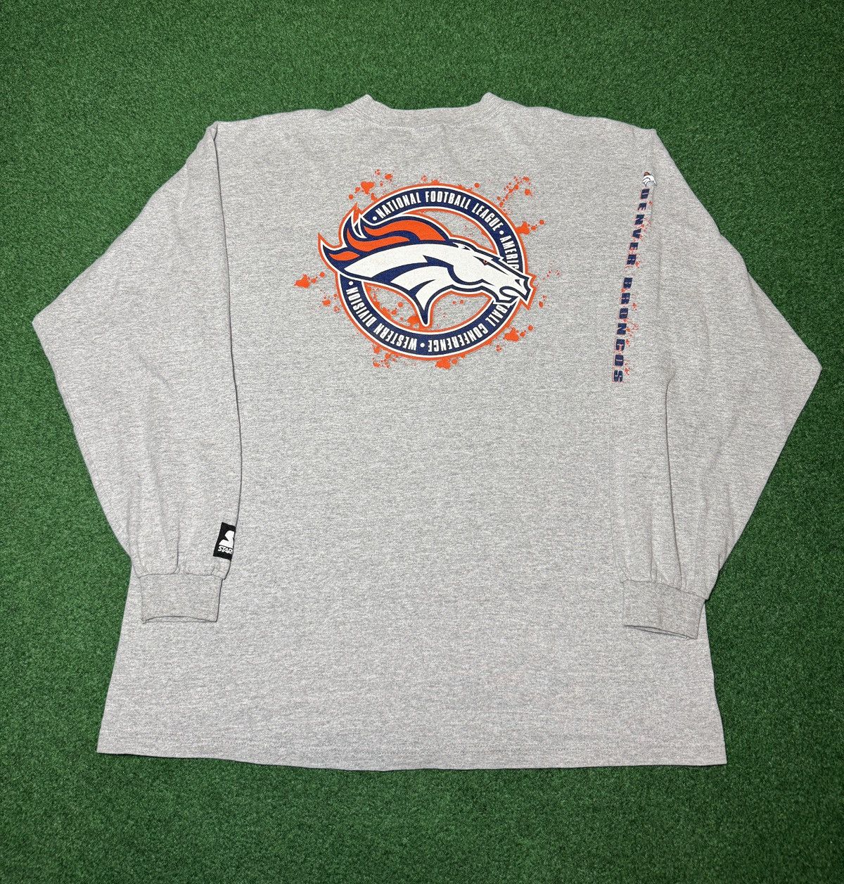 Starter Vintage 90s Denver Broncos Starter NFL Long Sleeve T Shirt Size US L / EU 52-54 / 3 - 3 Thumbnail