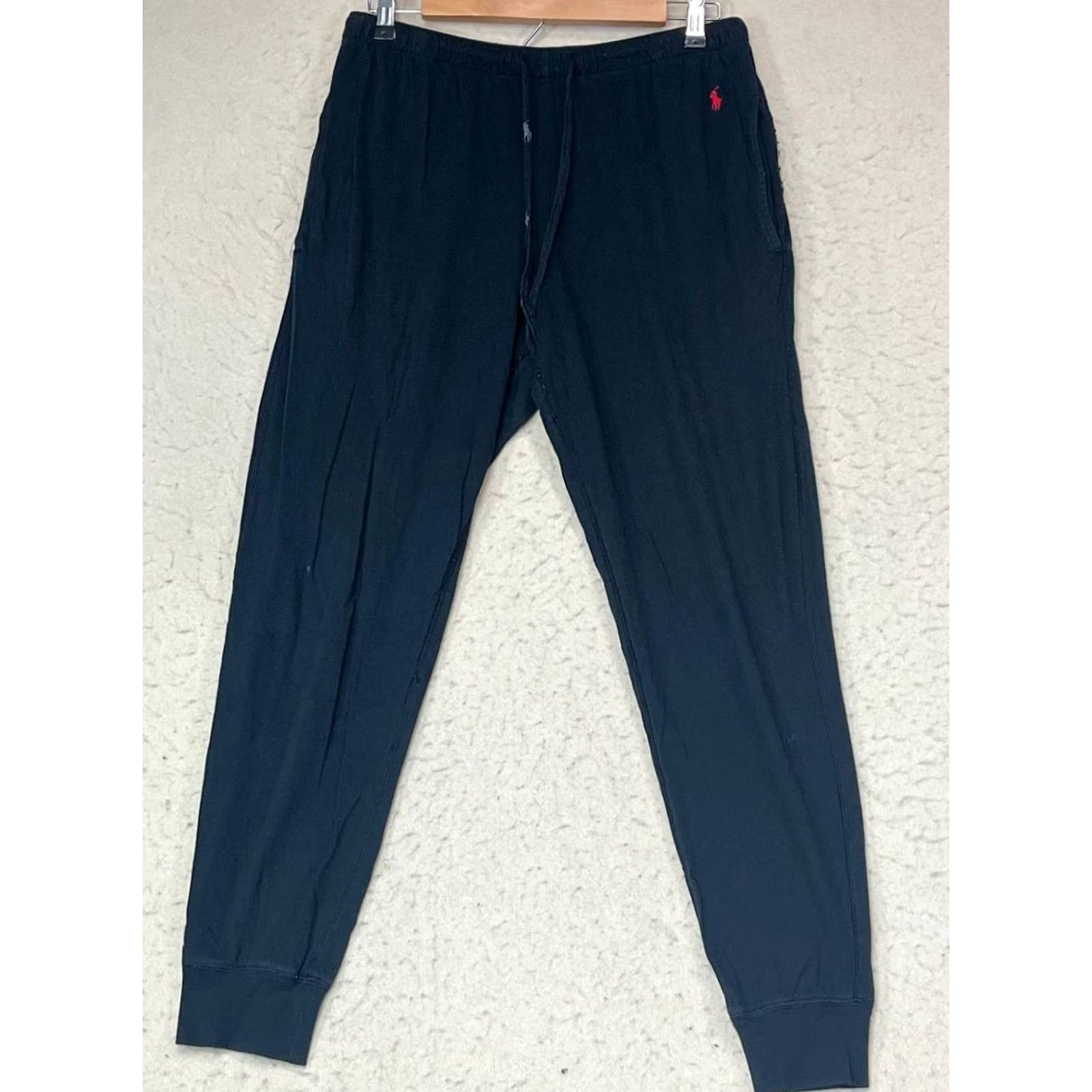 Polo Ralph Lauren Polo Ralph Lauren Mens Pajama Pants Drawstring Pockets Logo Black Medium Sleepwear Size US M / EU 48-50 / 2 - 2 Thumbnail