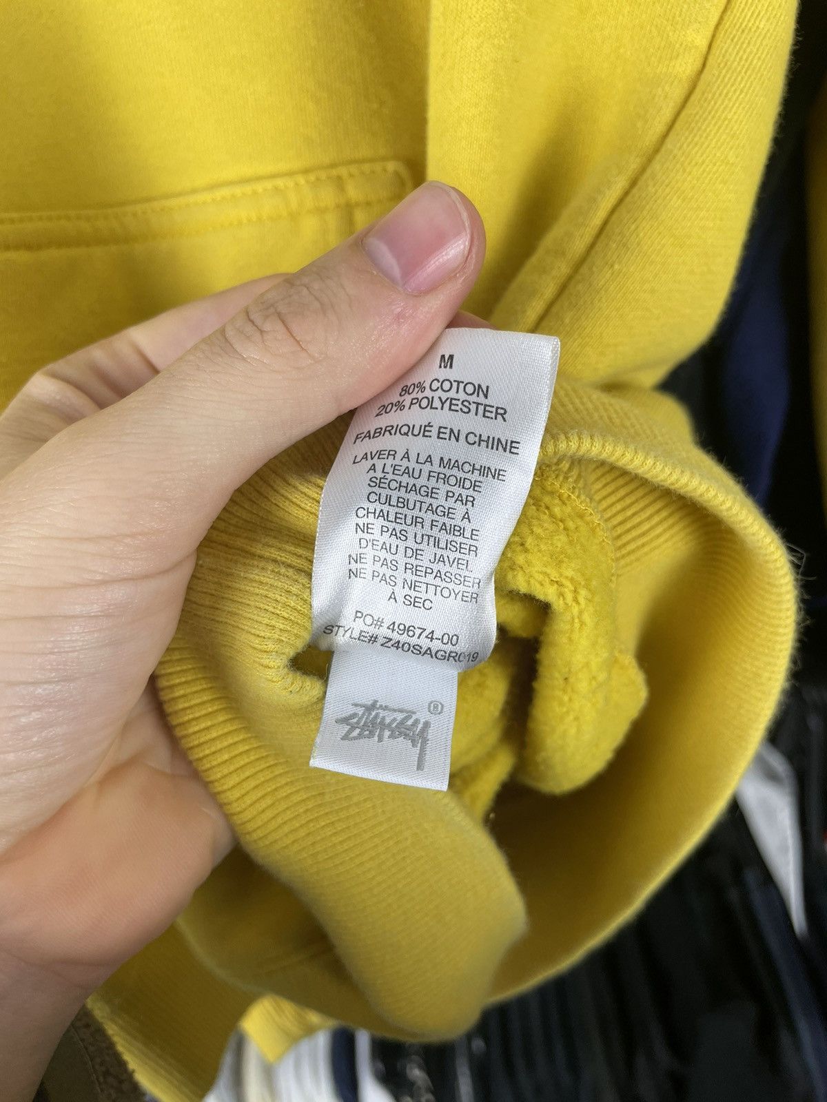 Stussy × Vintage Hoodie Stussy S-Horn vintage Logo yellow skate Size US M / EU 48-50 / 2 - 6 Thumbnail