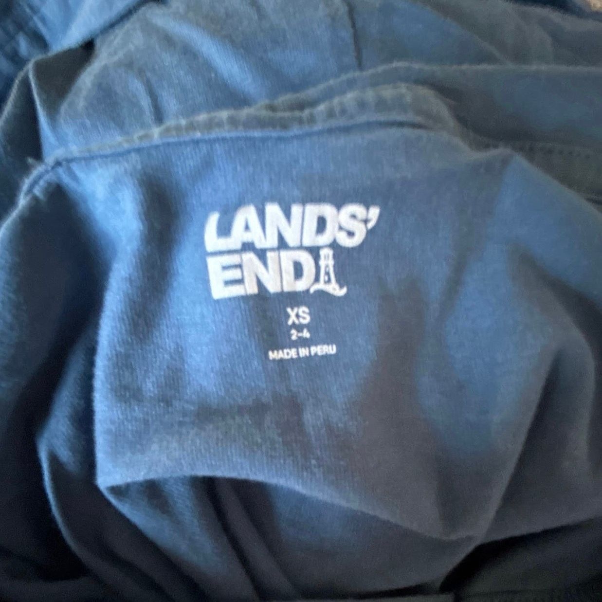 Lands' End Lands End Womens Blue Supima Light Hoodie XS Size XS / US 0-2 / IT 36-38 - 3 Thumbnail