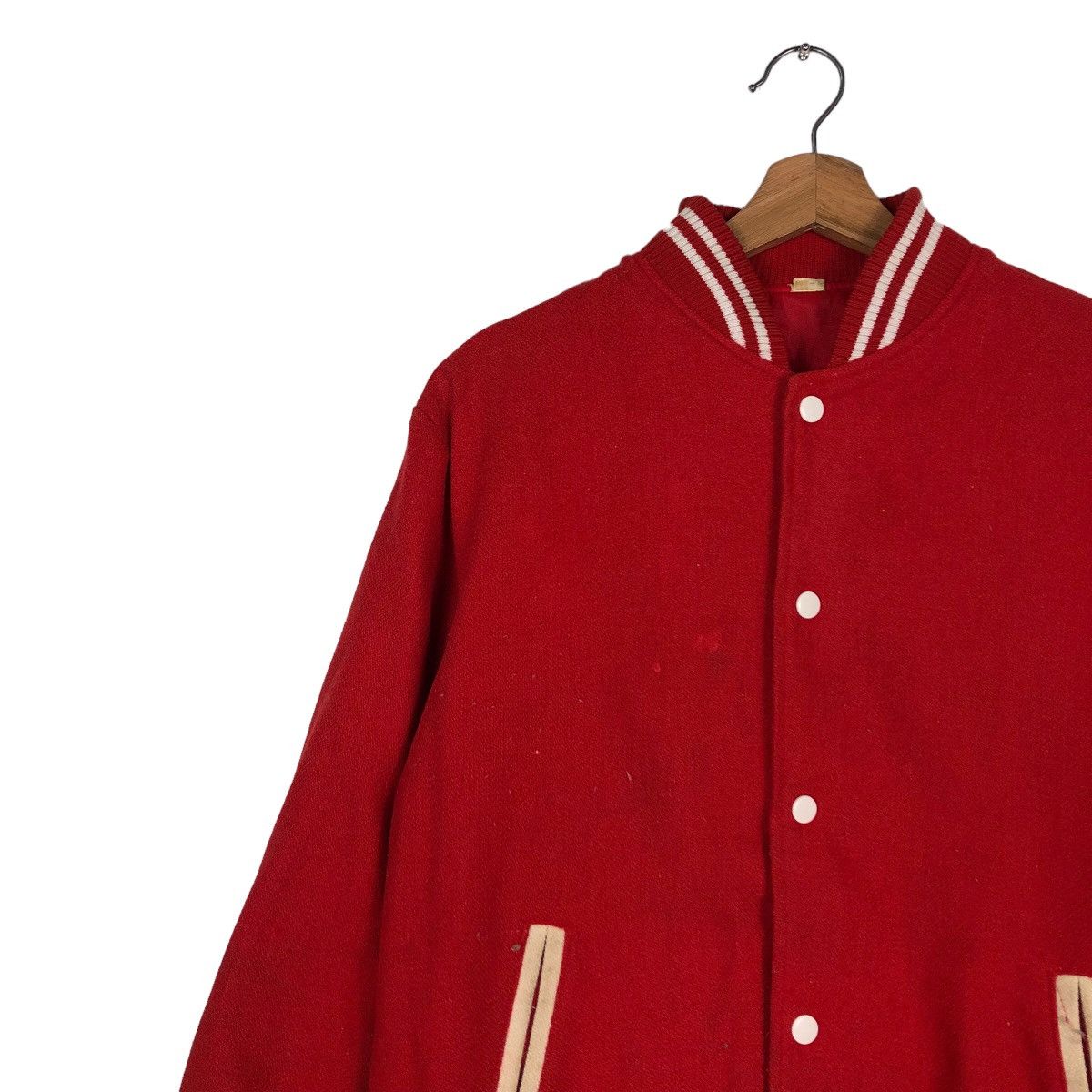 Japanese Brand 🔥VINTAGE VARSITY JACKET BOMBER JUMPER STADIUM RICH RED Size US M / EU 48-50 / 2 - 5 Thumbnail