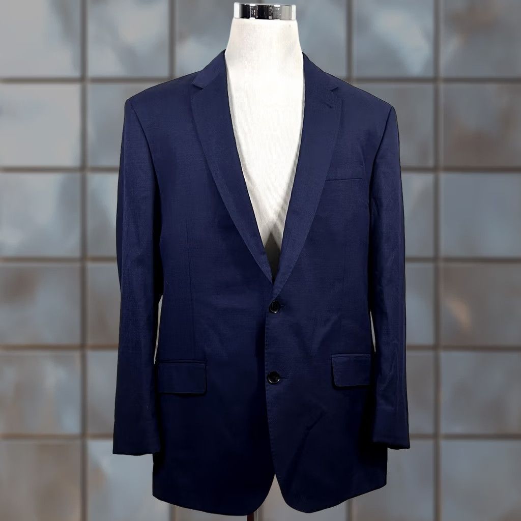 Doublet The Blk Tux Sport Coat 46L Blue Tollegno Wool Two Button Lined Double Vented Men's Jacket/Coat Size US S / EU 44-46 / 1 - 1 Thumbnail