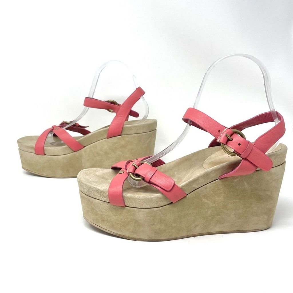 Miu Miu New Miu Miu Pink Leather Flatform Sandals Size 40 Size US 10 / IT 40 - 5 Thumbnail
