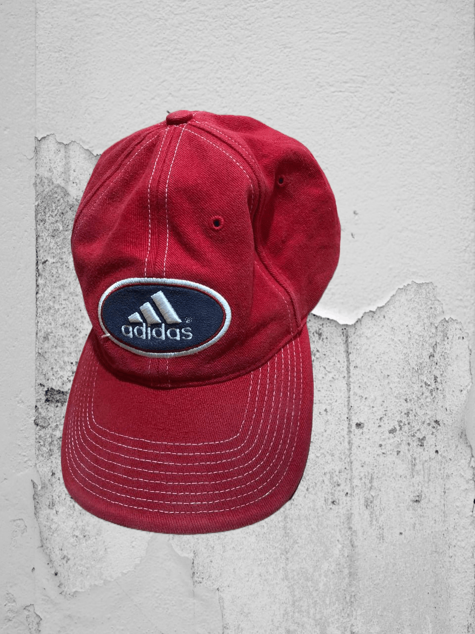 Adidas Vintage Cap big logo Y2K red Adidas streetwear Hats Size ONE SIZE - 1 Thumbnail