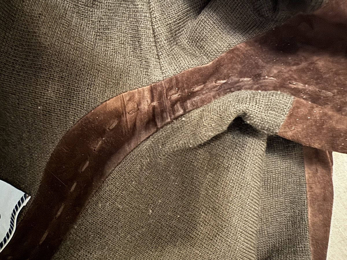 Prada Rare archival fa1990 suede sweater combo zip hoodie Size US M / EU 48-50 / 2 - 9 Thumbnail